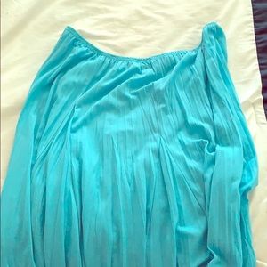 Blue Silky Skirt